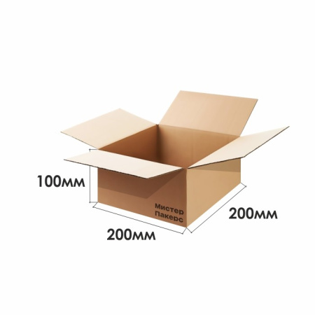 Гофрокороб 200*200*100 Бурый В Гофрокороб 200*200*100 Бурый В