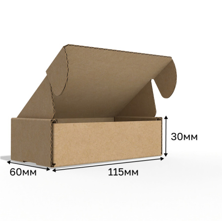Короб самосборный с ушками 115*60*30 Бурый Е