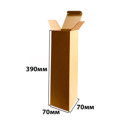 Коробка под бутылку 70*70*390 Бурый Е