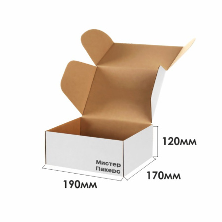 Короб самосборный с ушками 190*170*120 Белый Е