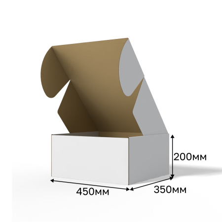 Короб самосборный с ушками 450*350*200 Белый В