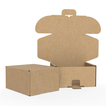 Короб самосборный с ушками 130*110*70 Бурый Е