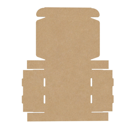 Короб самосборный с ушками 240*230*50 Бурый В