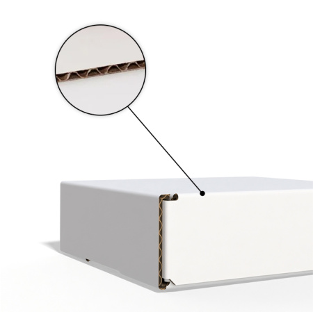 Короб самосборный с ушками 100*100*30 Белый Е