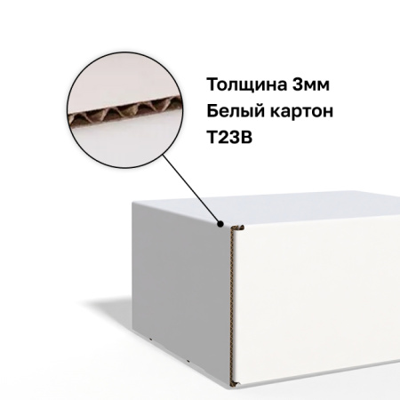 Короб самосбоный с ушками 300*200*150 Белый В