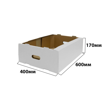 Гофролоток овощной 600*400*170 В Белый