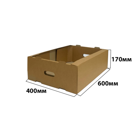 Гофролоток овощной 600*400*170 В Бурый