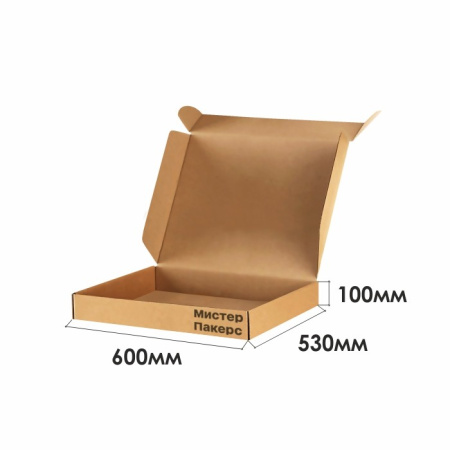 Короб самосборный с ушками 600*530*100 Бурый В