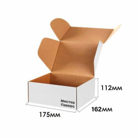 Короб самосборный с ушками 175*162*112 Белый Е