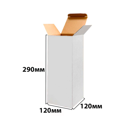 Коробка "ласточкин хвост" 120*120*290 Белый МГК
