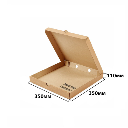 Коробка для пирогов 350*350*110 Бурый МГК