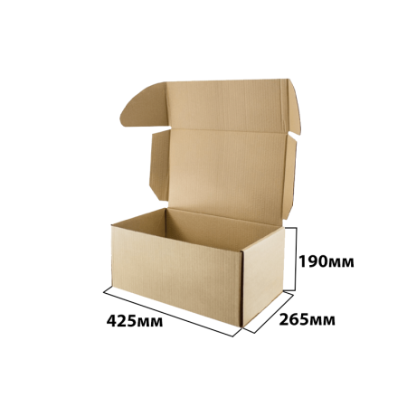 Гофрокороб почтовый 425*265*190 тип "Б" Бурый