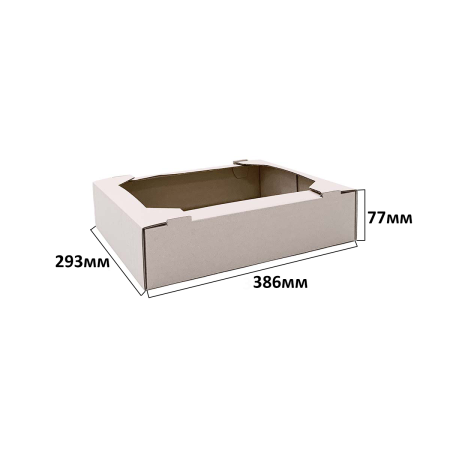 Гофролоток кондитерский 386*293*77 В Белый